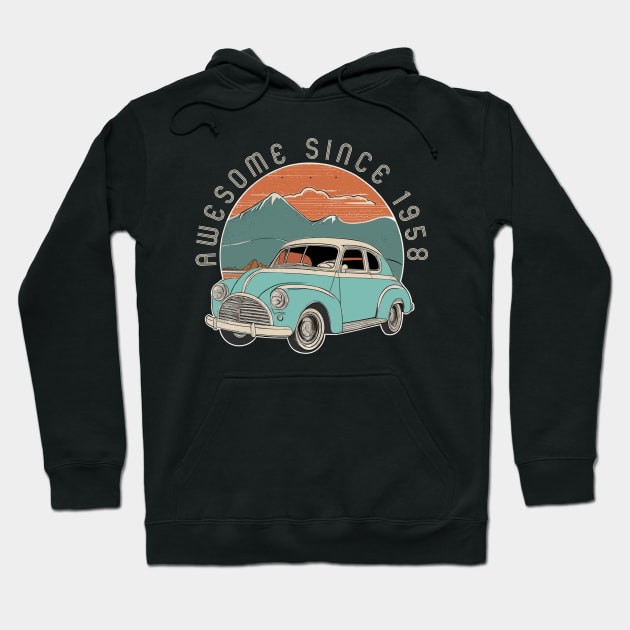 Awesome Since 1958 vintage gift Hoodie by GrafiqueDynasty